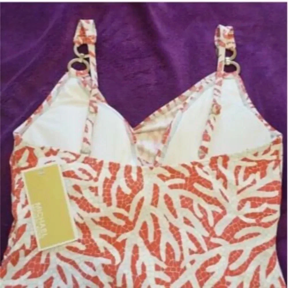 Michael Kors SZ 6 Coral One Piece Swimsuit